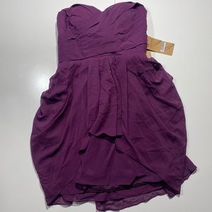 Light In The Box‎ Bridesmaid Grape Strapless Sheath Column Sweetheart Neck NWT10